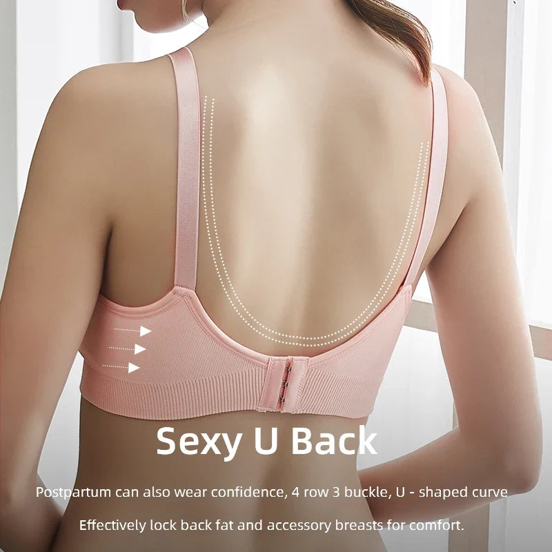 seamless wire-free maternity, nylon, all seasons – Breathable women's nursing bra