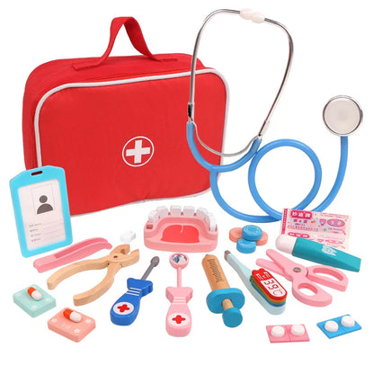 Doctor Wooden Playset - Educational Medical Toy for Kids, Imaginative Role-Playing Fun