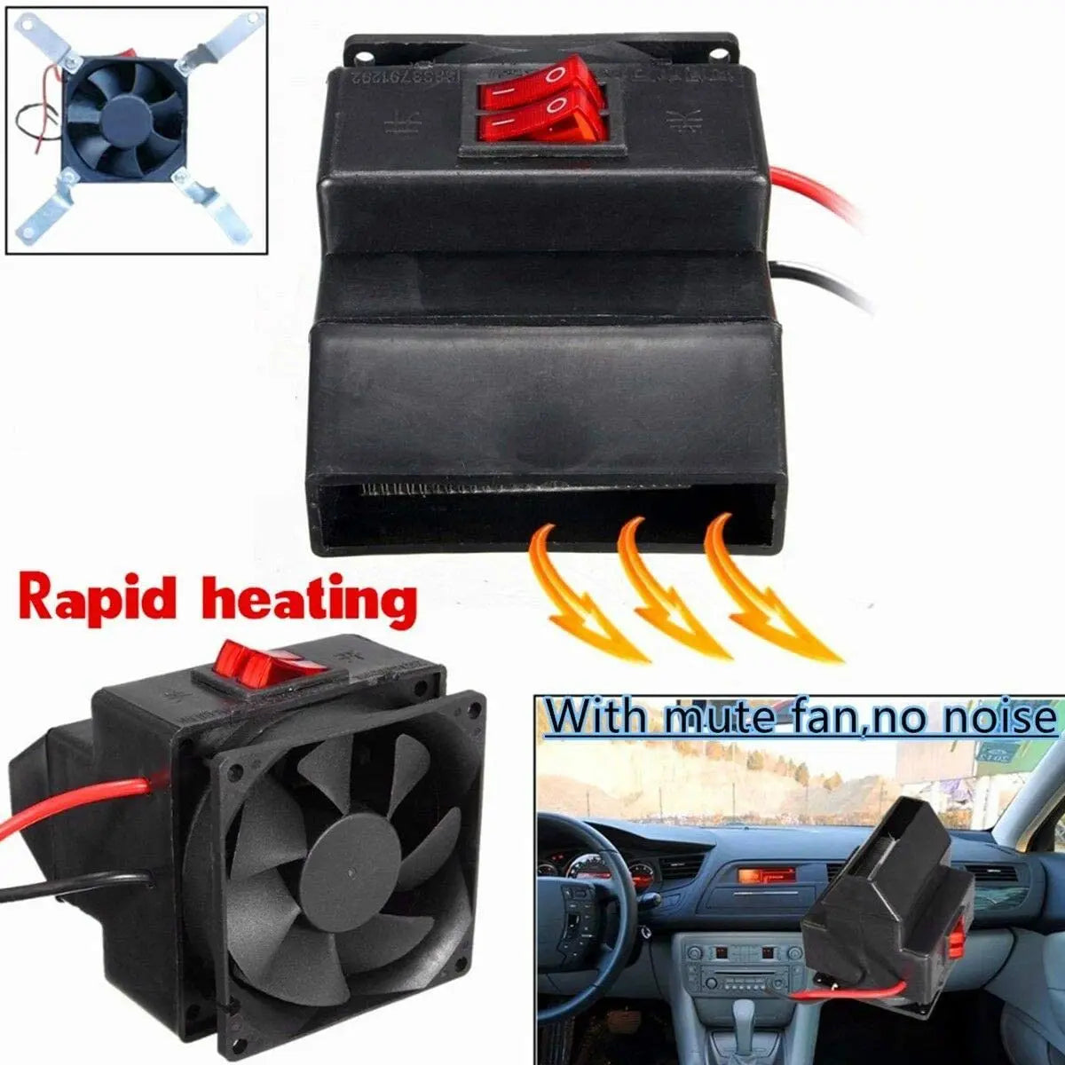 Car Heater Travel-Friendly Defroster Winter 2025 Season Clear Windows For Fast Defrost And Warm Cabin
