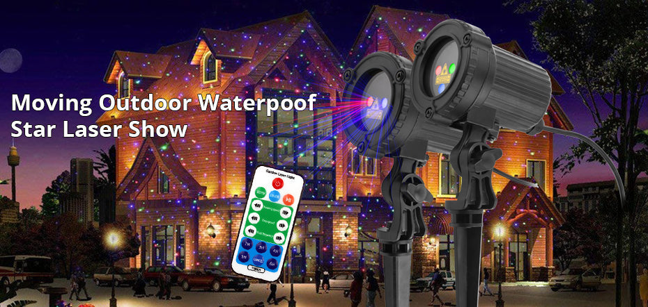 Christmas Laser Light Projector Water-Resistant Outdoor Garden