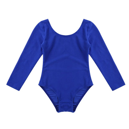 Plush, Sturdy Girls' Leotard - Long Sleeve, Polyamide, Elastane, Polyester, Dance Class
