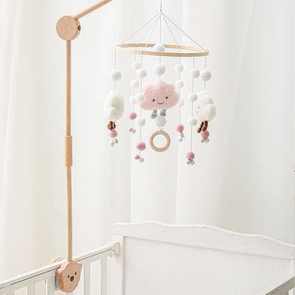 Crib Baby Mobile Wooden Nursery Newborn Sensory Toys