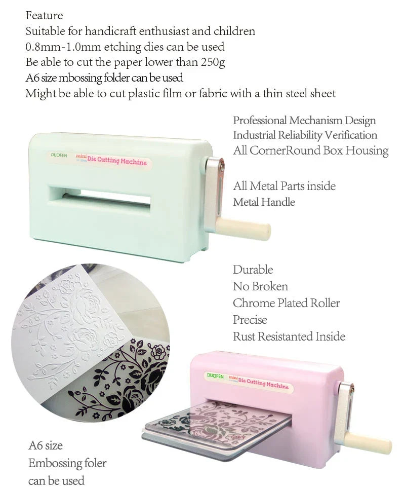 Die Cutting Machine A6 105mm Mini Embossing Device Crafts