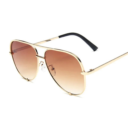 Aviation Vintage Sunglasses for Women - Designer Retro Shades, Gradient Mirror Fashion
