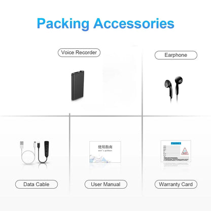 Voice Recorder Ultra Thin Mini Digital Dictaphone Travel-Friendly