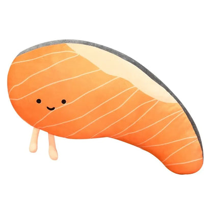 Plush Salmon Pillow Realistic Food Cushion Cozy Gift