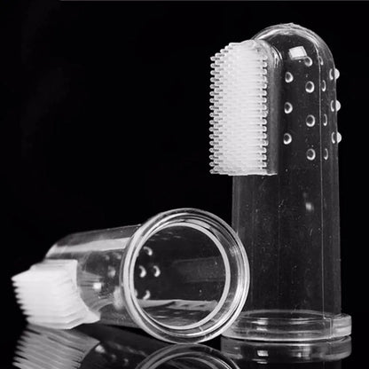 Plush Silicone Finger Toothbrush for Medium Dogs - 5 Pcs Dental Maintenance Device, Pet Grooming Essential