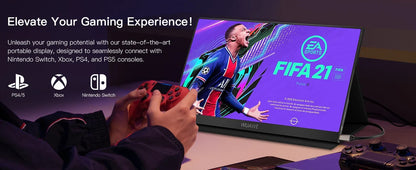 15.6 Inch Travel-Friendly Monitor USB C HDMI HDR Travel Screen