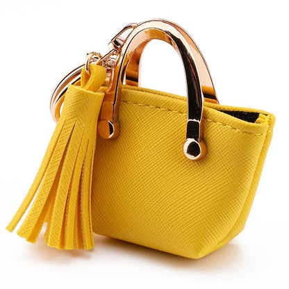 Free 1+1 Birkin Inspired Mini Hand Bag - PU Leather Coin Bag Charm Keychain