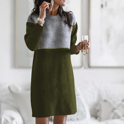 Variant image for Elegant Women's Black Winter Dress, Comfortable Cotton Blend, Layering Friendly, Available in Multiple Colors-4