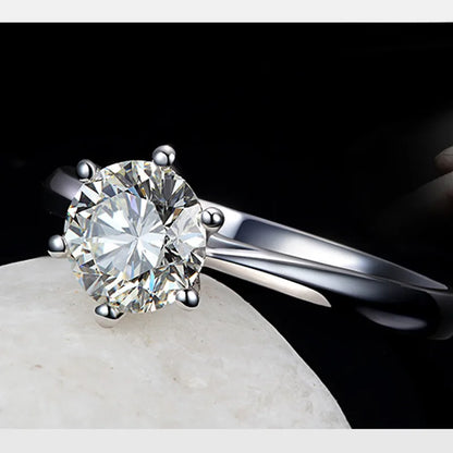 Ring Engagement Sterling Silver Solitaire Ring Austrian Crystal Fall 2026 Timeless Sparkle Gift Idea