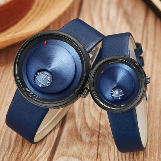 Quartz Watch Minimalist Leather Strap Couple Watch Kit Fall 2025 Water-Resistant Japanese Movement Gift