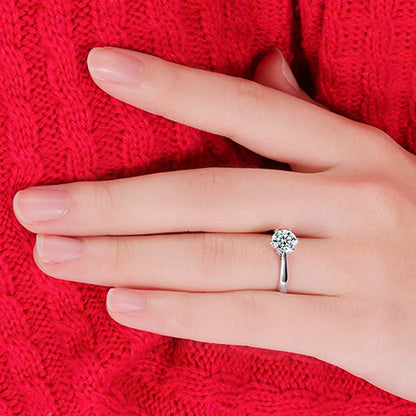 Ring Engagement Sterling Silver Solitaire Ring Austrian Crystal Fall 2026 Timeless Sparkle Gift Idea