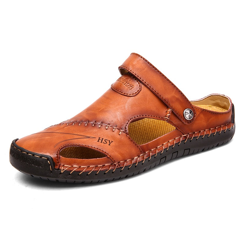 Comfortable Orthopedic Sandals with Non-Slip Rubber Sole and Breathable Mesh Upper, Closed Toe Gladiator Design-2