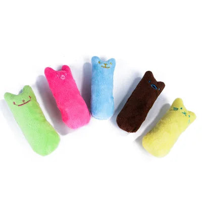 Grinding Teeth Catnip Toys - Funny Plush Cat Chewing Toy for Kittens