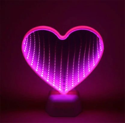 Night LED Light 3D Infinity Mirror Tunnel Lamp Kids Bedroom Novelty Back To School 2025 Battery Powered Cozy Glow