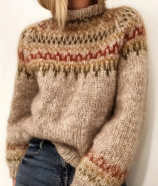 Women's Insulating Turtleneck Sweater - Cozy Wool Winter