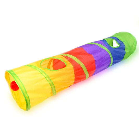 Tunnel Cat Pet Tube - Collapsible Indoor Outdoor Toy for Kittens and Puppies, Fun Hiding and Exercising Puzzle