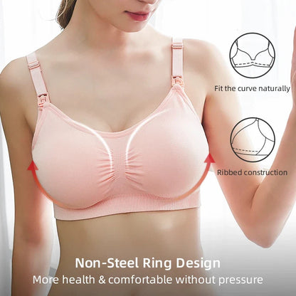 seamless wire-free maternity, nylon, all seasons – Breathable women's nursing bra