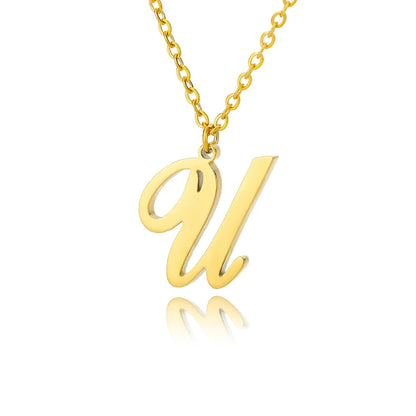 Gold Personalized Initial Necklace - Elegant Minimalist Gift for Women, Weddings & Anniversaries