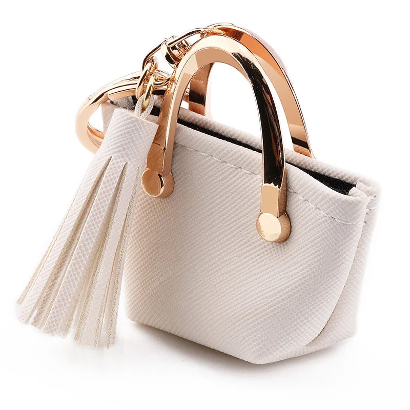 Free 1+1 Birkin Inspired Mini Hand Bag - PU Leather Coin Bag Charm Keychain