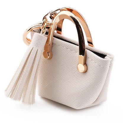 Free 1+1 Birkin Inspired Mini Hand Bag - PU Leather Coin Bag Charm Keychain