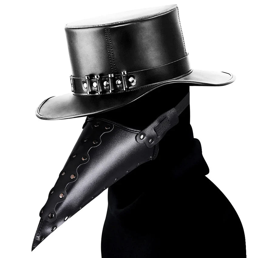 Plague2025 Edition Doctor PU Leather Mask Steampunk Halloween