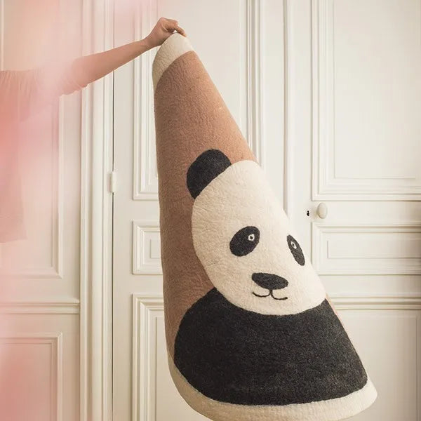Kids Play Mat Thickened Round Cartoon Owl Panda Scandinavian Rug Back To School 2025 Cushioned Crawling Mat