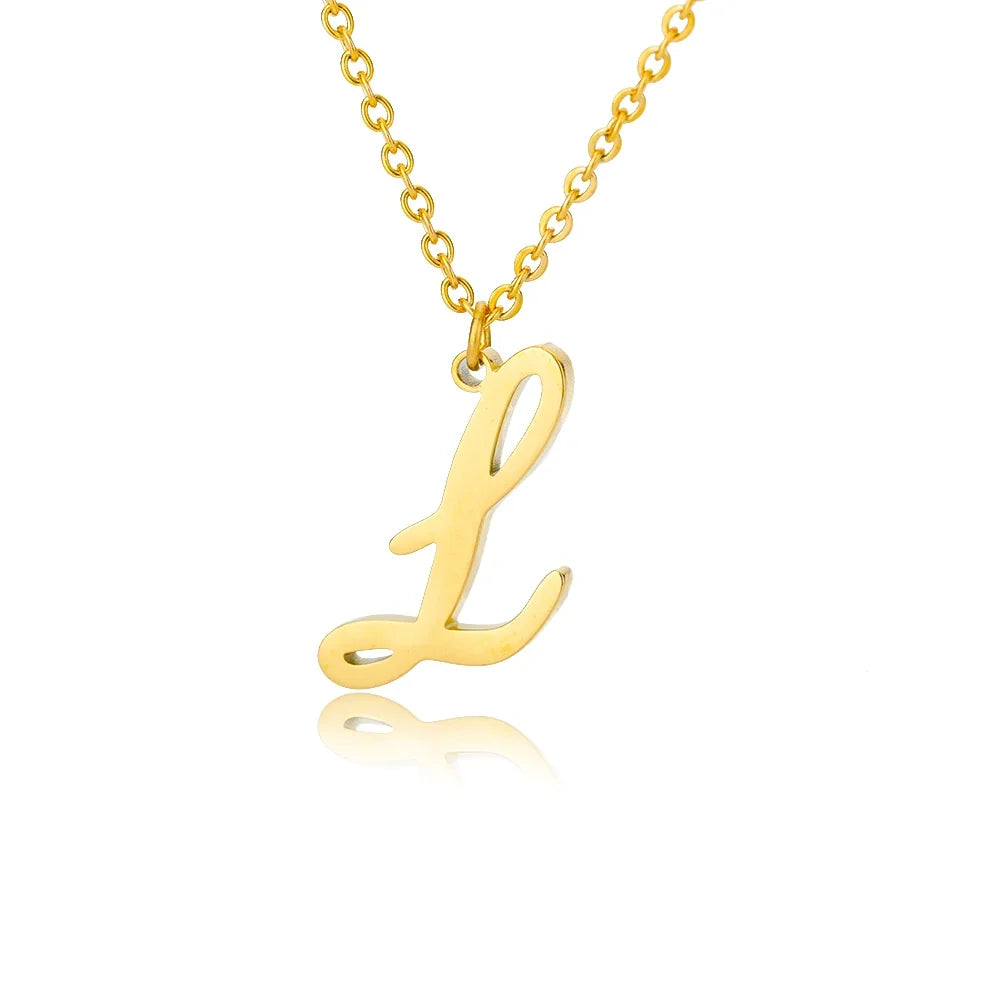Gold Personalized Initial Necklace - Elegant Minimalist Gift for Women, Weddings & Anniversaries