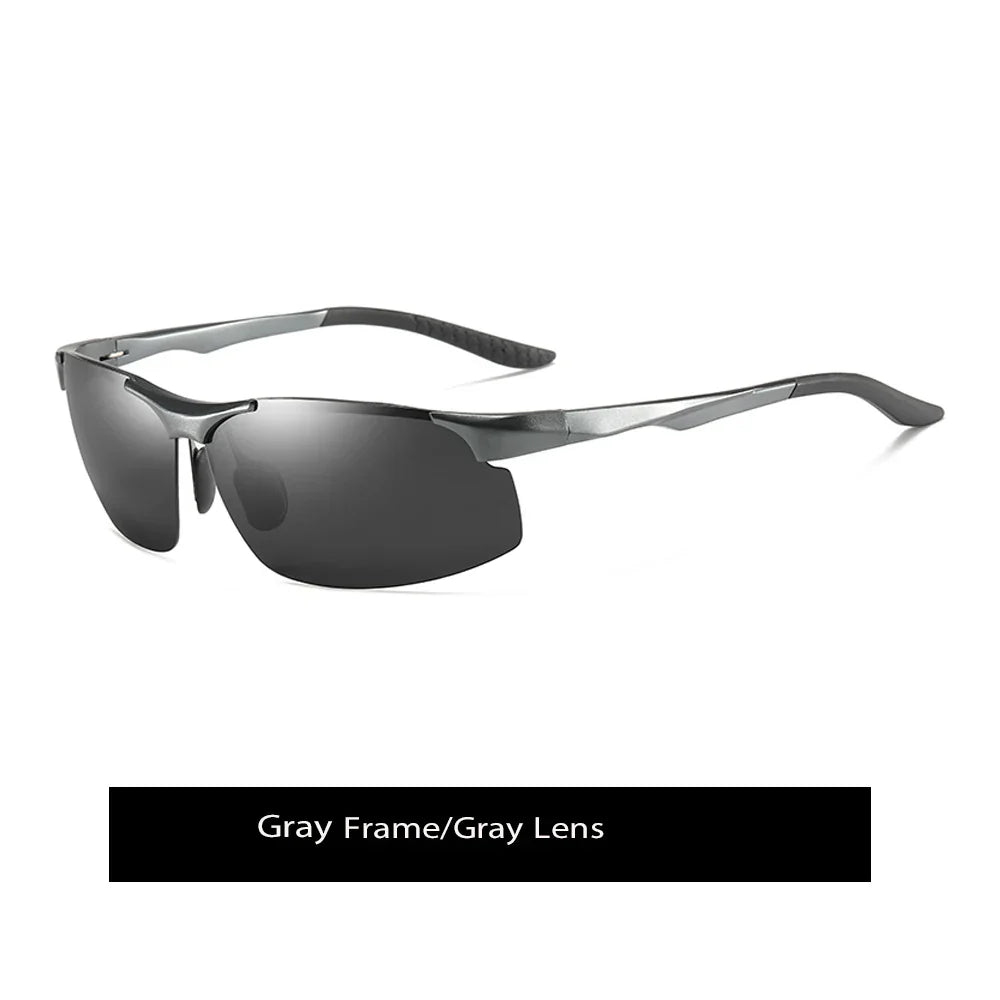 Sunglasses Photochromic Polarized UV400 Rimless Driving Glasses, Day Night Vision, Light Frame VT2173