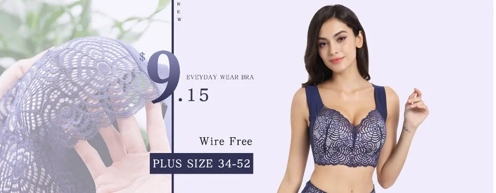 women's Flattering lace push-up bra - underwire 3/4 cup, nylon blend, everyday lingerie