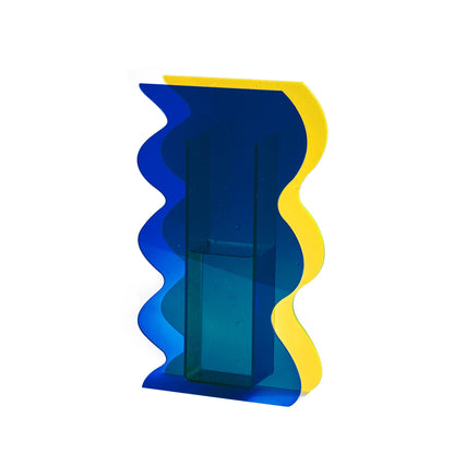Acrylic Vase M Size Patterned Tabletop Vase Fall 2025 Rainbow Sunlight Reflection Desktop Household Decor Gift
