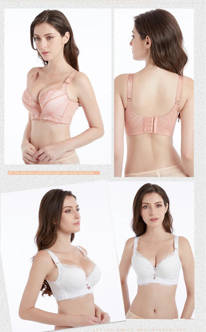women's Flattering lace push-up bra - underwire 3/4 cup, nylon blend, everyday lingerie
