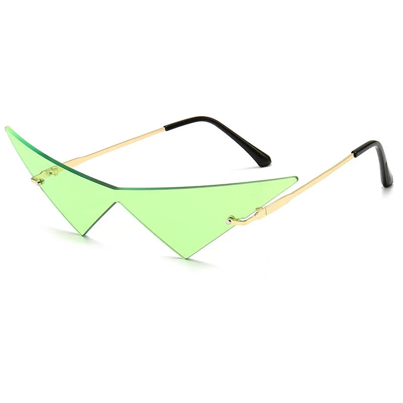 Eye Cat Sunglasses Rimless Oversized Triangle Frame Summer 2026 Trend UV400 Protection