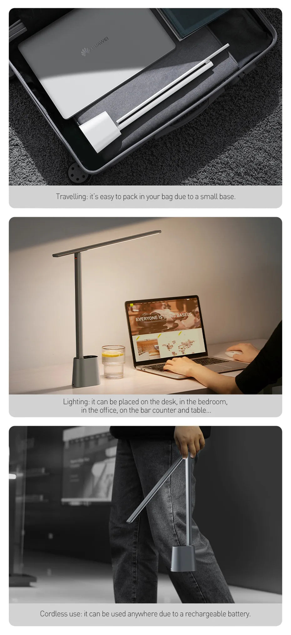 Desk LED Lamp Foldable Dimmable Eye Protection Study