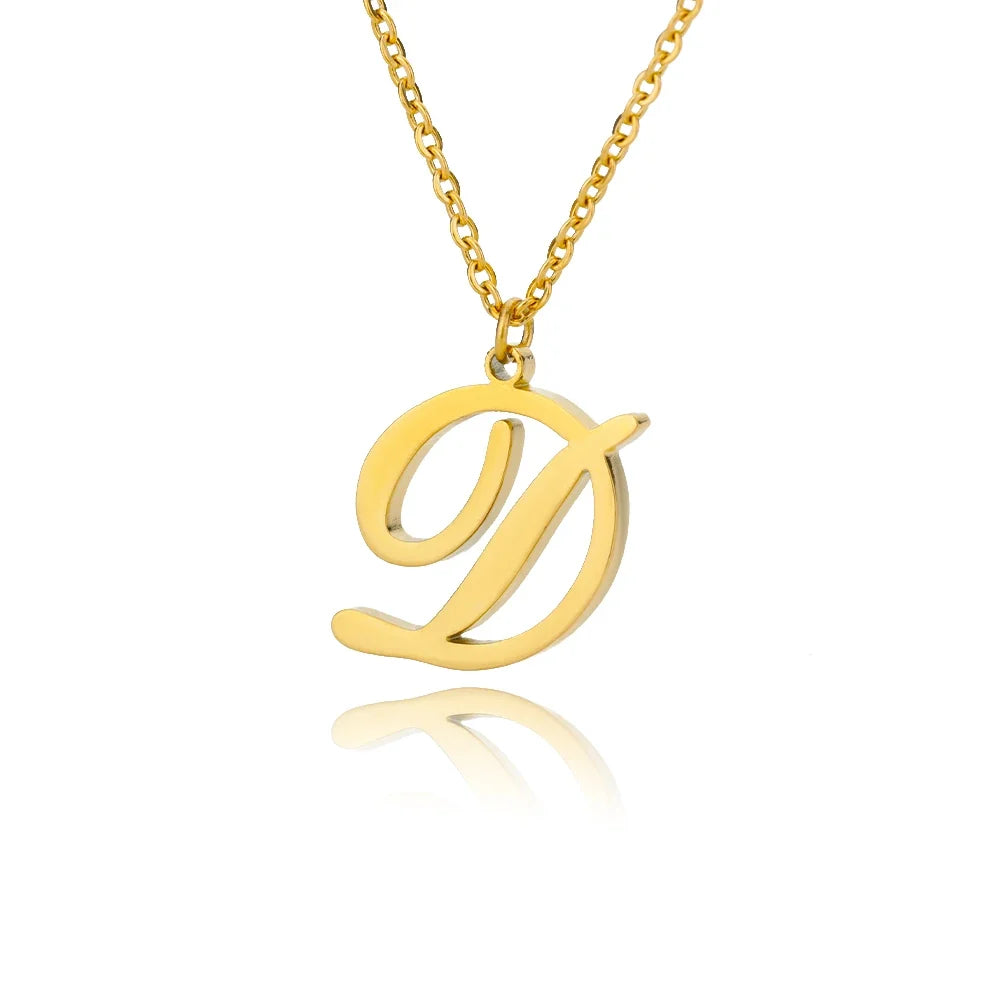 Gold Personalized Initial Necklace - Elegant Minimalist Gift for Women, Weddings & Anniversaries