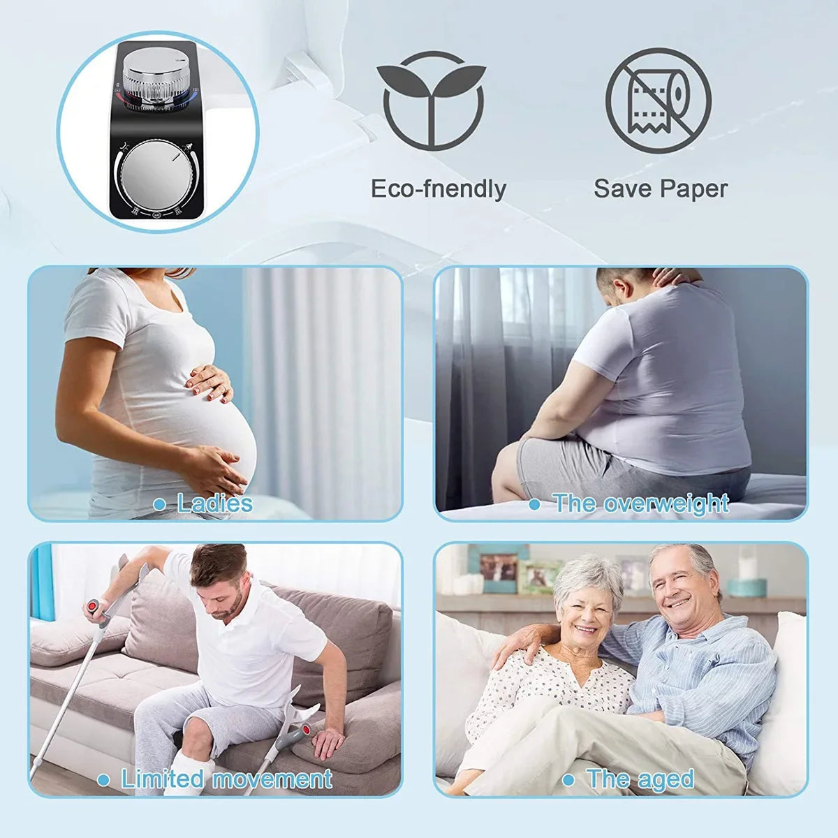 Bidet Toilet Seat Attachment Dual Nozzle Self Cleaning Non Motor-Driven Fall 2026 Household Upgrade