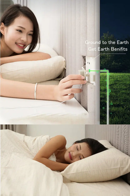 Fitted Earthing Sheet Organic Cotton Silver Grounding