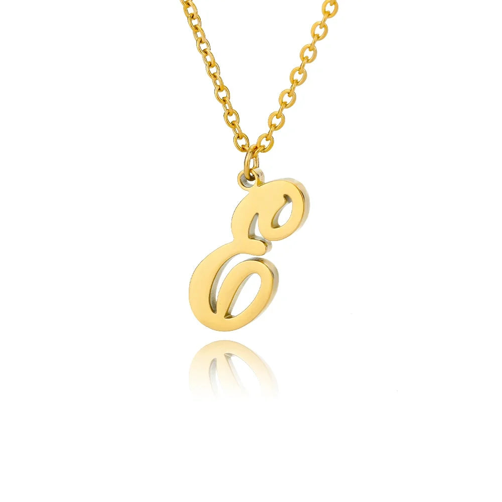 Gold Personalized Initial Necklace - Elegant Minimalist Gift for Women, Weddings & Anniversaries