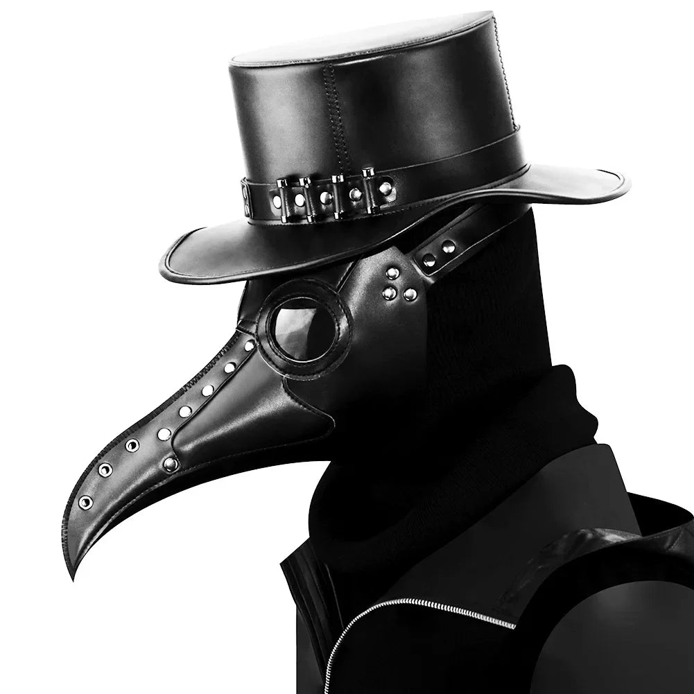 Plague2025 Edition Doctor PU Leather Mask Steampunk Halloween