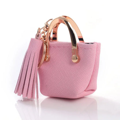 Free 1+1 Birkin Inspired Mini Hand Bag - PU Leather Coin Bag Charm Keychain