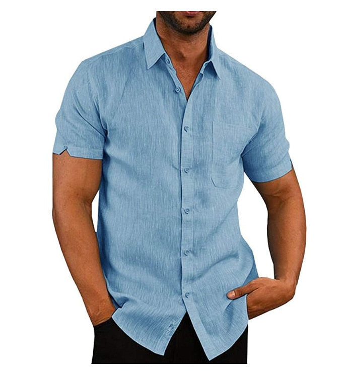 Men's Regular-Fit Polo Shirt in Soft Polyester with Button Closure, Short Sleeve Casual Top for Summer-2