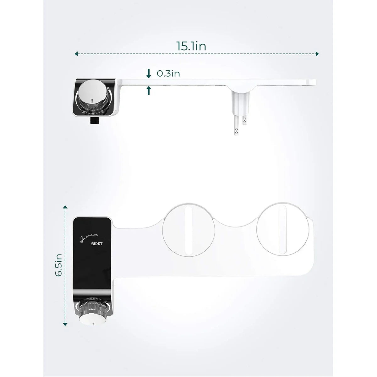 Bidet Toilet Seat Attachment Dual Nozzle Self Cleaning Non Motor-Driven Fall 2026 Household Upgrade
