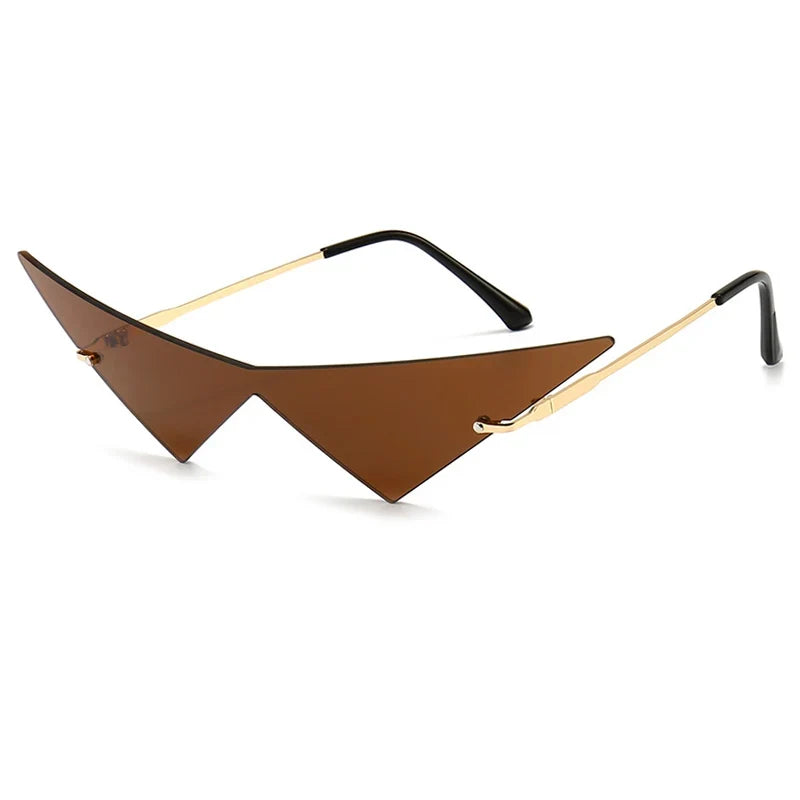 Eye Cat Sunglasses Rimless Oversized Triangle Frame Summer 2026 Trend UV400 Protection