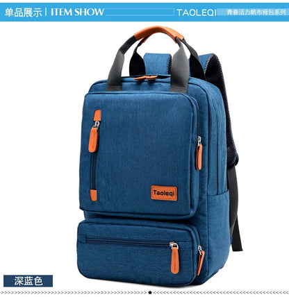 Laptop Canvas Backpack 20-35L Large Capacity Rucksack Travel School Bag Back To School 2025 Organized Water Resistant