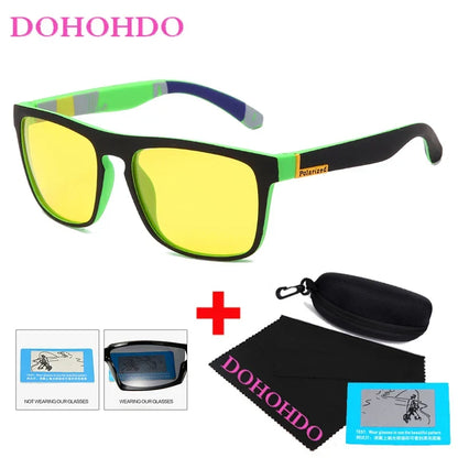 Sunglasses Polarized Night Vision Unisex Square Frame UV400 Anti Glare Driving Glasses Fall 2025 Trend
