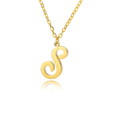 Gold Personalized Initial Necklace - Elegant Minimalist Gift for Women, Weddings & Anniversaries