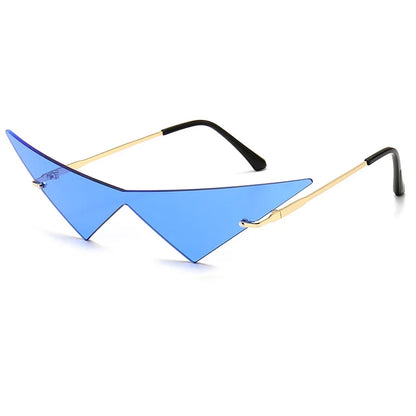 Eye Cat Sunglasses Rimless Oversized Triangle Frame Summer 2026 Trend UV400 Protection