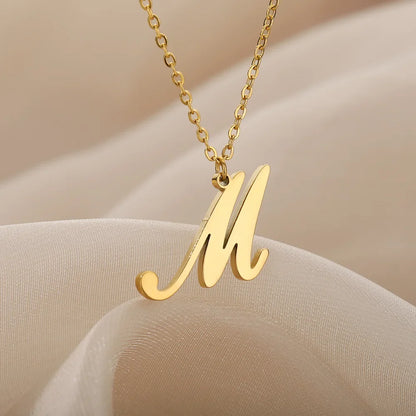Gold Personalized Initial Necklace - Elegant Minimalist Gift for Women, Weddings & Anniversaries