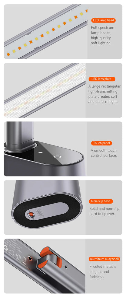 Desk LED Lamp Foldable Dimmable Eye Protection Study